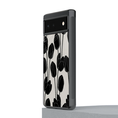 Midnight Rose stylish phone case for google pixel 6a | glossy glass and slim fit