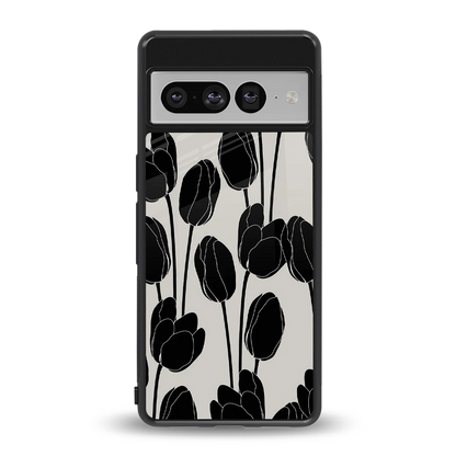 Midnight Rose back phone cover | glass case for google pixel 7 pro