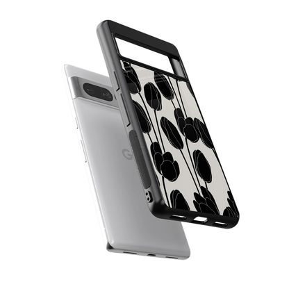 Midnight Rose sleek google pixel 7 pro cover with tempered glass back and TPU edges