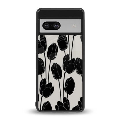 Midnight Rose back phone cover | glass case for google pixel 7a