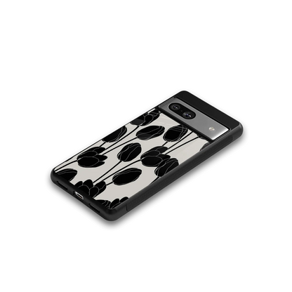 Midnight Rose google pixel 7a mobile cover | shockproof glass phone case