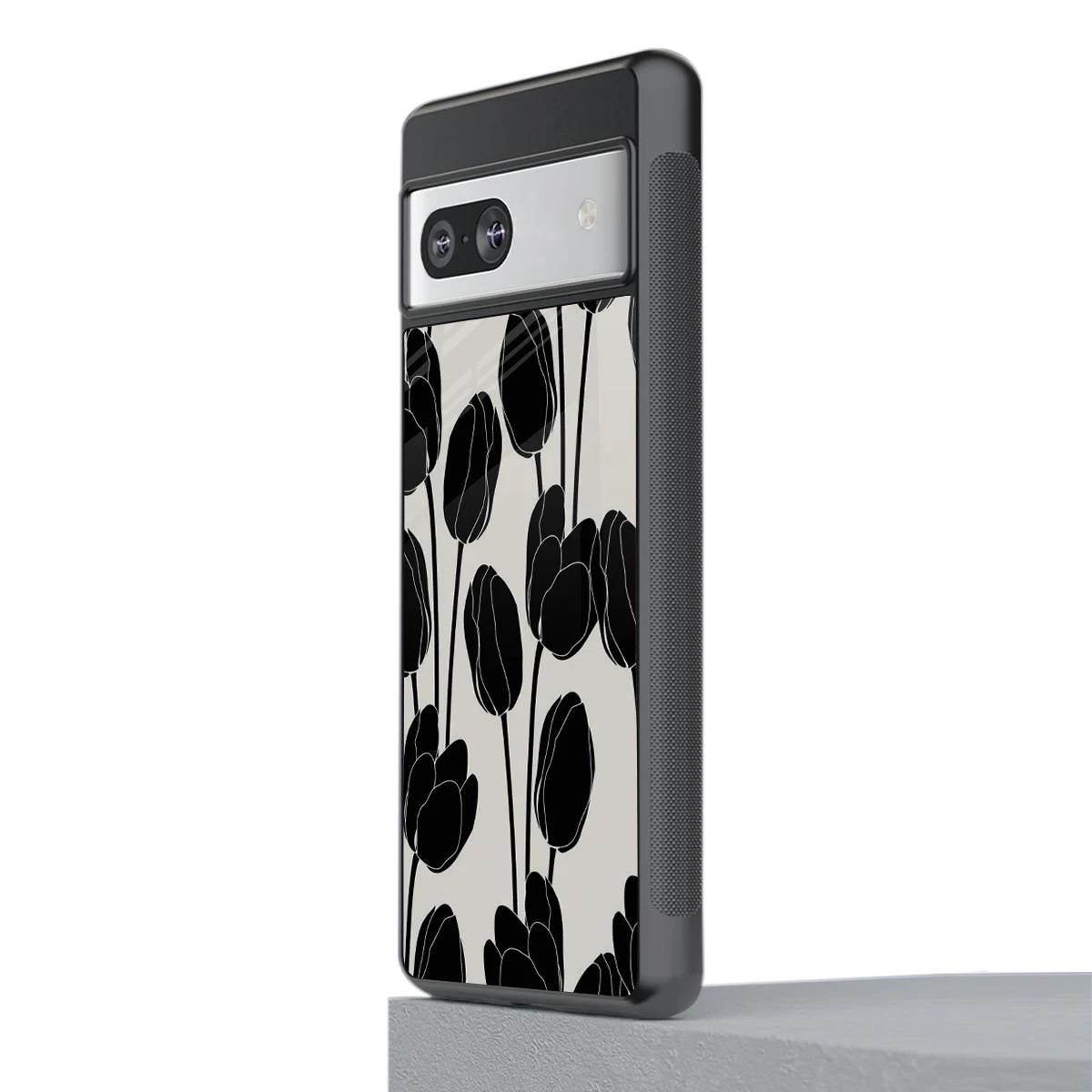 Midnight Rose stylish phone case for google pixel 7 | glossy glass and slim fit