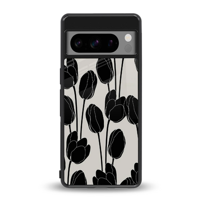 Midnight Rose back phone cover | glass case for google pixel 8 pro