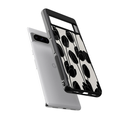 Midnight Rose sleek google pixel 8 pro cover with tempered glass back and TPU edges