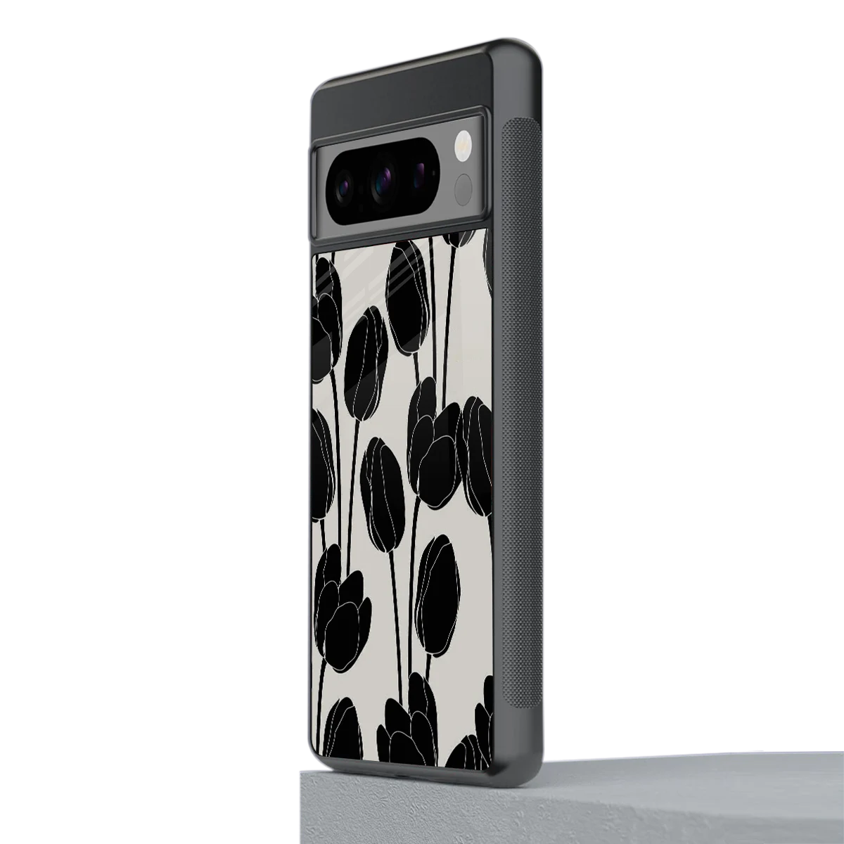 Midnight Rose stylish phone case for google pixel 8 pro | glossy glass and slim fit