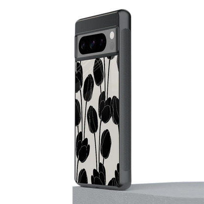 Midnight Rose stylish phone case for google pixel 8 pro | glossy glass and slim fit