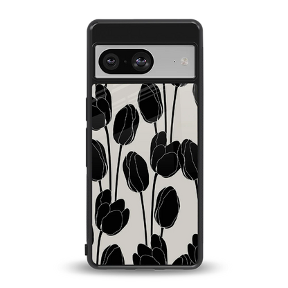Midnight Rose back phone cover | glass case for google pixel 8