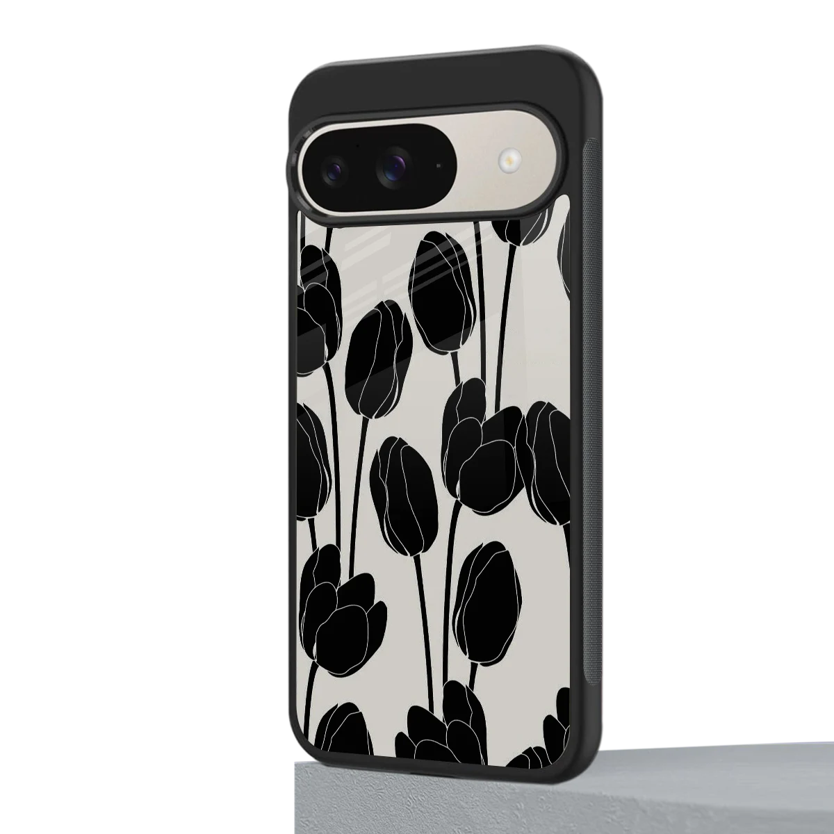 Midnight Rose google pixel 9 mobile cover | shockproof glass phone case