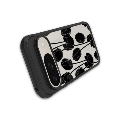 Midnight Rose stylish phone case for google pixel 9 | glossy glass and slim fit