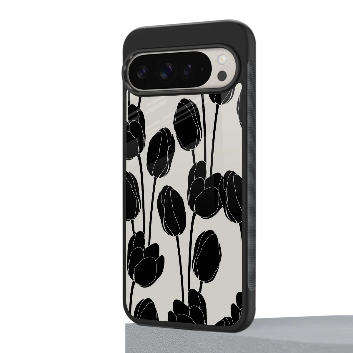 Midnight Rose google pixel 9 pro xl mobile cover | shockproof glass phone case