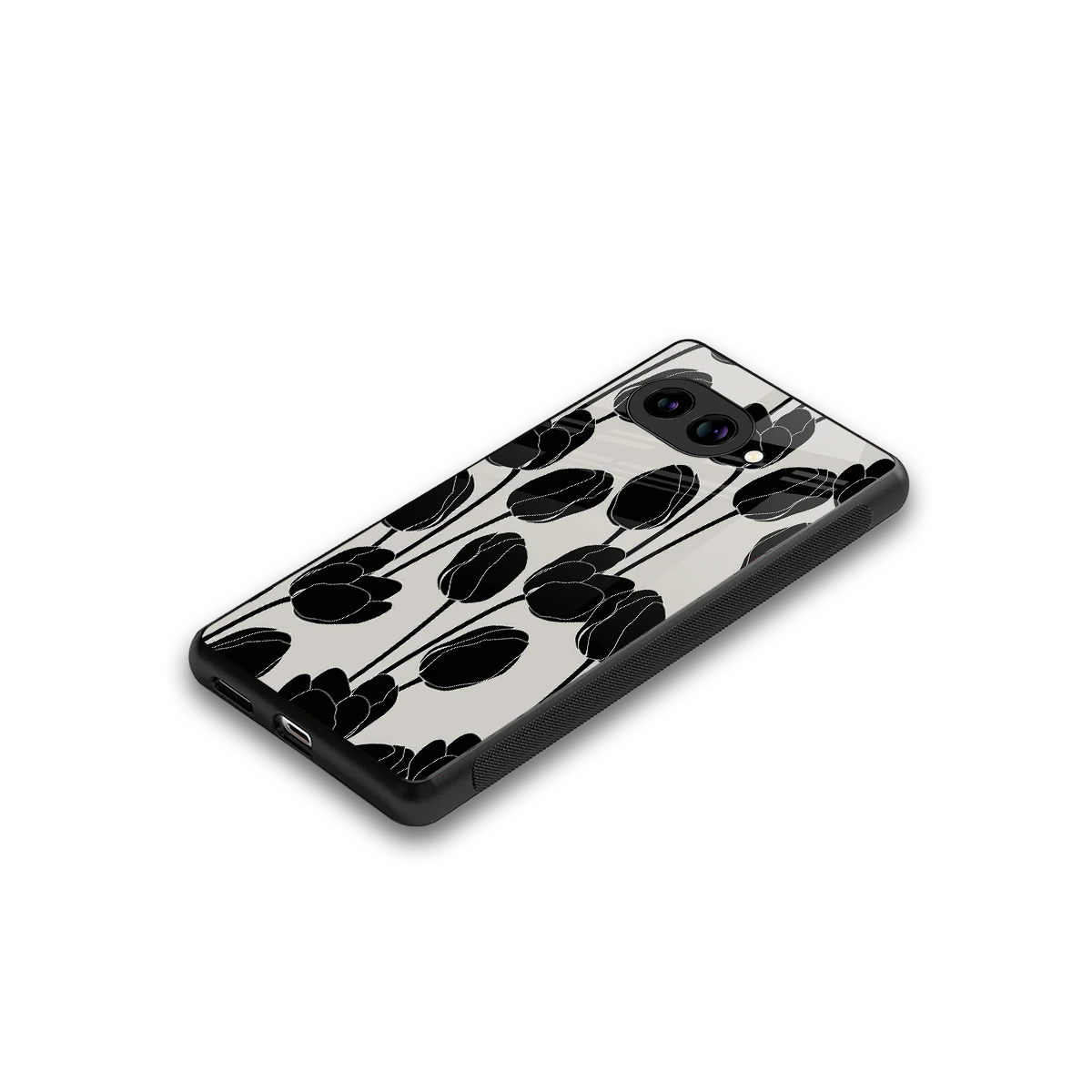Midnight Rose stylish phone case for google pixel 10a | glossy glass and slim fit