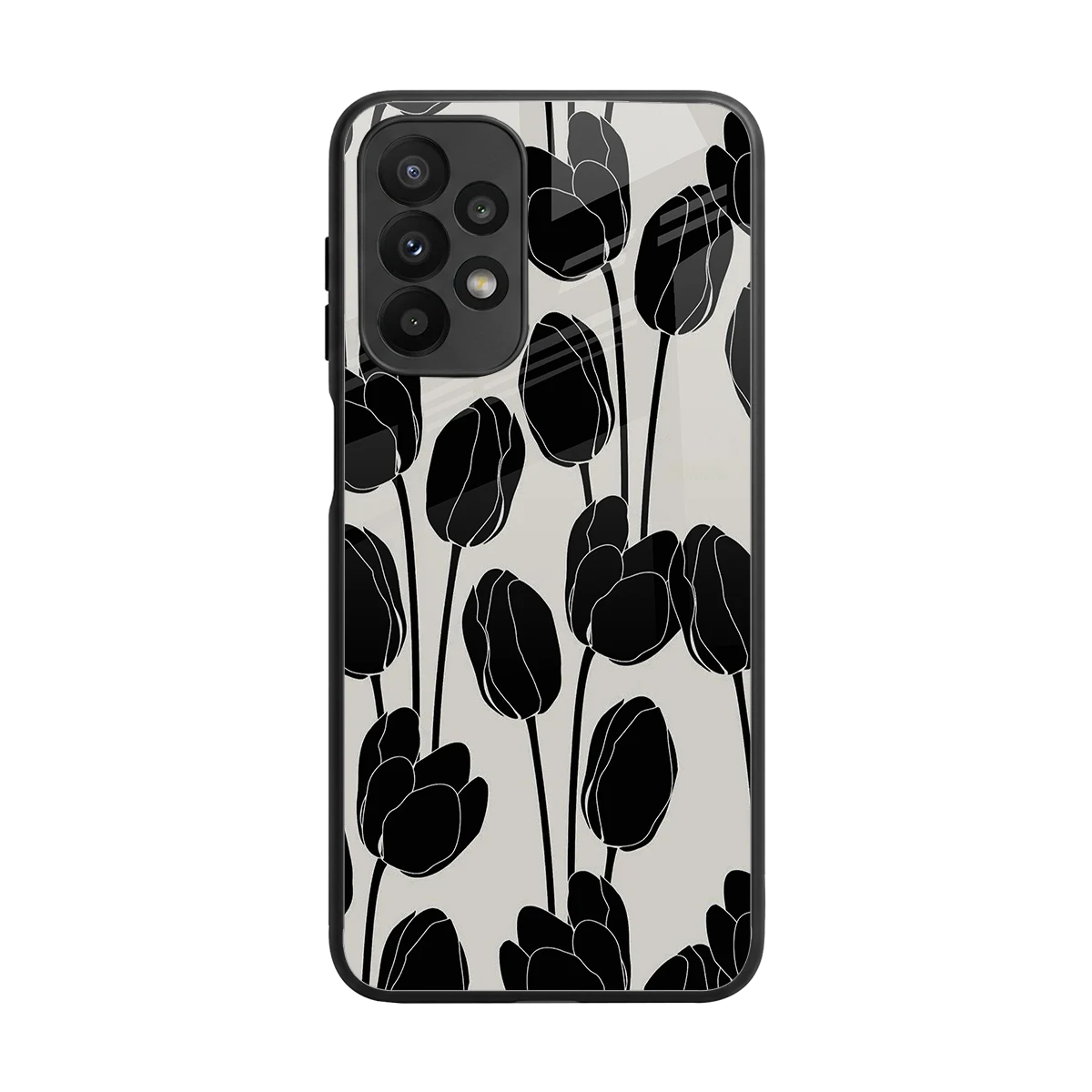 Midnight Rose back phone cover | glass case for samsung galaxy a23