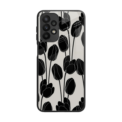 Midnight Rose back phone cover | glass case for samsung galaxy a23
