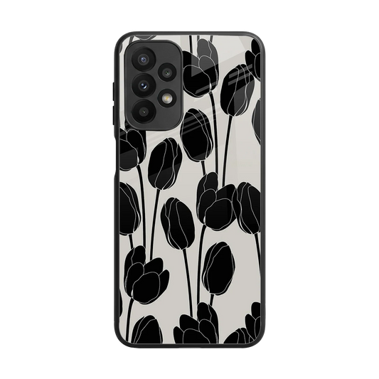 Midnight Rose back phone cover | glass case for samsung galaxy a23