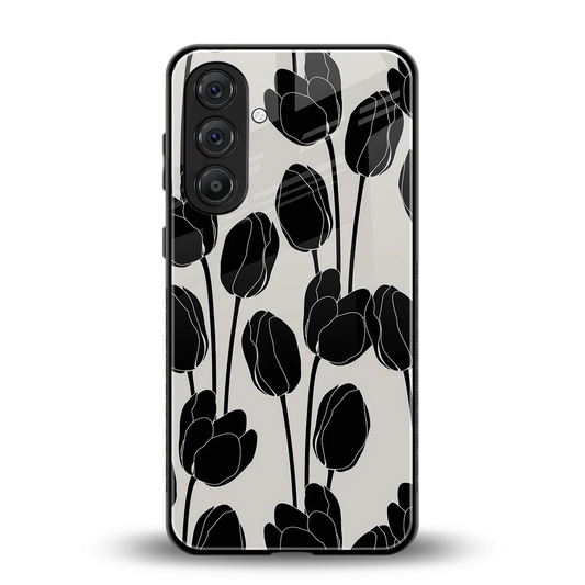 Midnight Rose back phone cover | glass case for samsung galaxy m36 5g