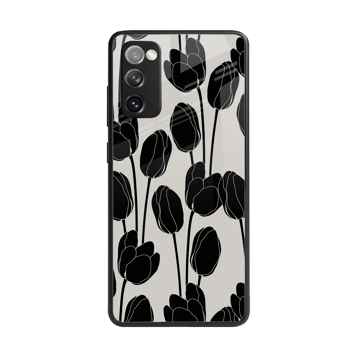 Midnight Rose back phone cover | glass case for samsung galaxy s20 fe