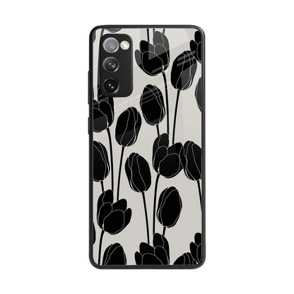 Midnight Rose back phone cover | glass case for samsung galaxy s20 fe