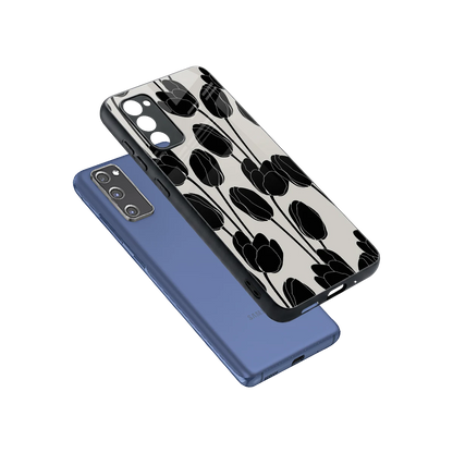 Midnight Rose sleek samsung galaxy s20 fe cover with tempered glass back and TPU edges