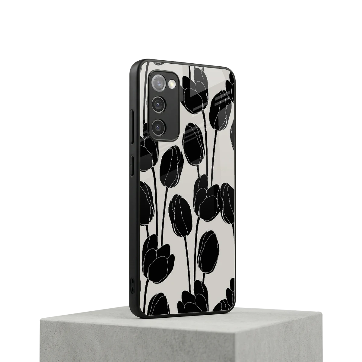 Midnight Rose samsung galaxy s20 fe mobile cover | shockproof glass phone case