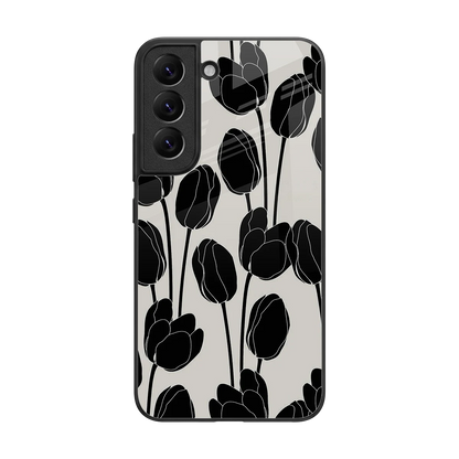 Midnight Rose back phone cover | glass case for samsung galaxy s22