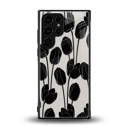 Midnight Rose back phone cover | glass case for samsung galaxy s23 ultra