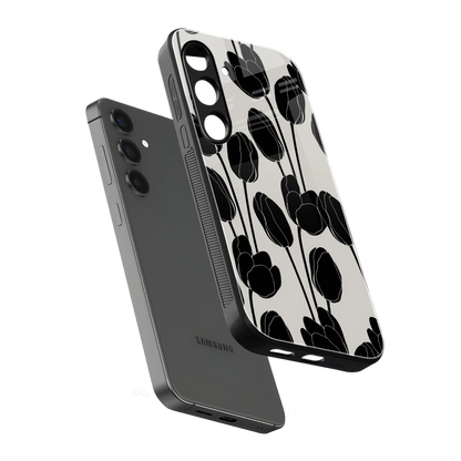 Midnight Rose sleek samsung galaxy s23 fe cover with tempered glass back and TPU edges