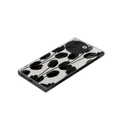 Midnight Rose stylish phone case for vivo v30e | glossy glass and slim fit
