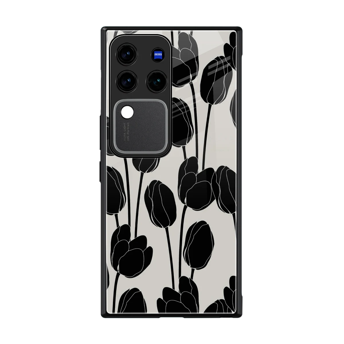 Midnight Rose back phone cover | glass case forvivo v30 pro