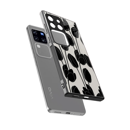 Midnight Rose sleekvivo v30 pro cover with tempered glass back and TPU edges