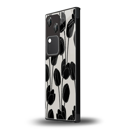 Midnight Rose vivo v30 mobile cover | shockproof glass phone case