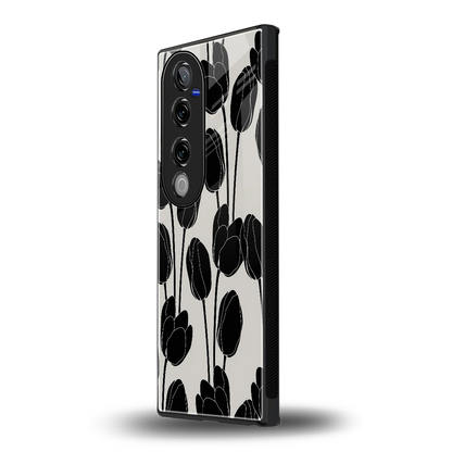 Midnight Rose vivo v40 pro mobile cover | shockproof glass phone case