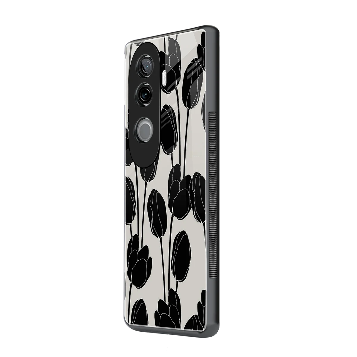 Midnight Rose vivo v40e mobile cover | shockproof glass phone case