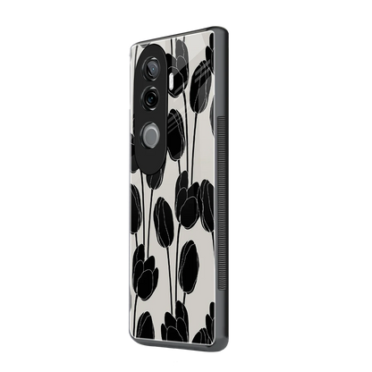 Midnight Rose vivo v40e mobile cover | shockproof glass phone case