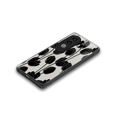 Midnight Rose stylish phone case for vivo v40e | glossy glass and slim fit