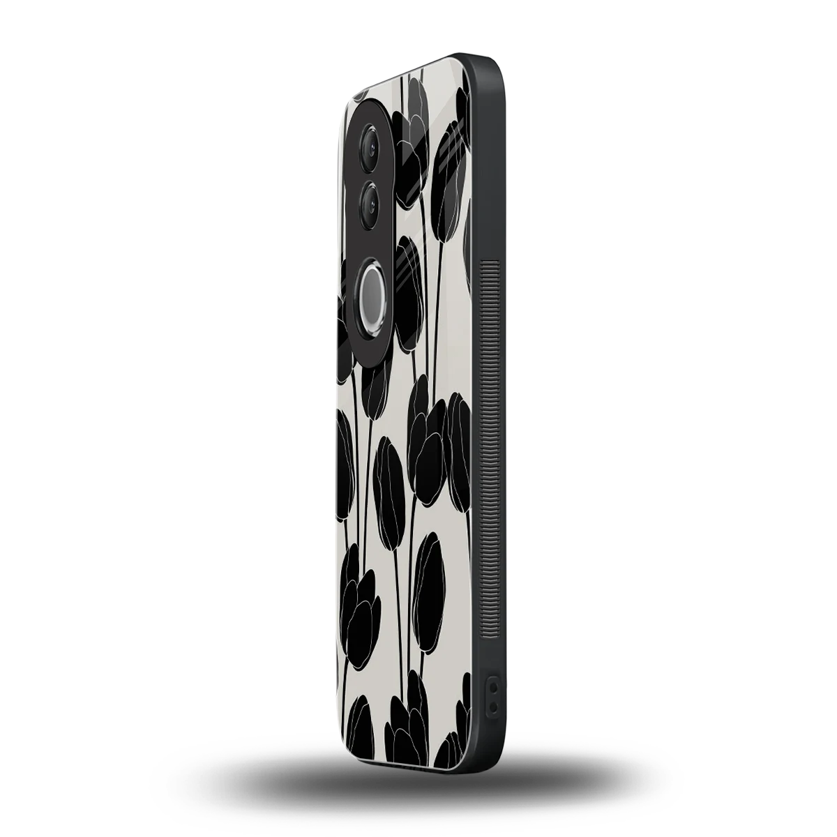 Midnight Rose vivo v50 mobile cover | shockproof glass phone case
