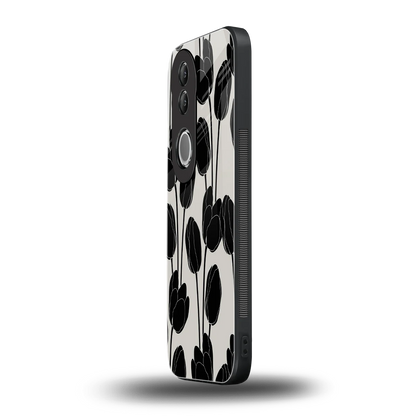 Midnight Rose vivo v50 mobile cover | shockproof glass phone case