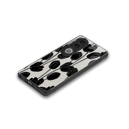 Midnight Rose stylish phone case for vivo v50 | glossy glass and slim fit