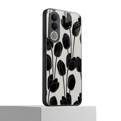 Midnight Rose vivo v70 fe mobile cover | shockproof glass phone case