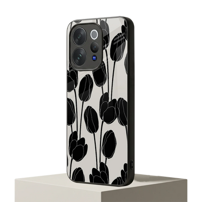 Midnight Rose vivo v70 elite mobile cover | shockproof glass phone case