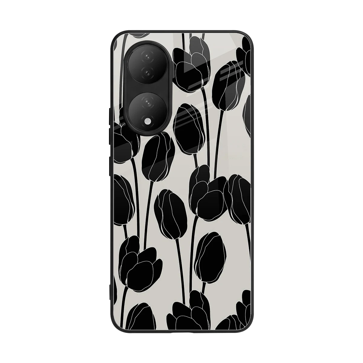 Midnight Rose back phone cover | glass case for Vivo-y100