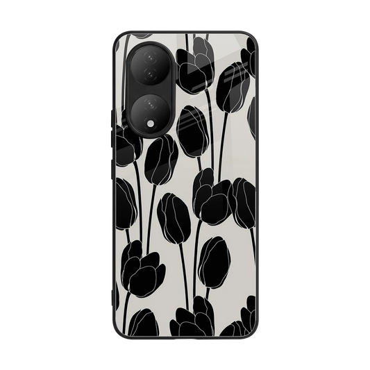 Midnight Rose back phone cover | glass case for Vivo-y100