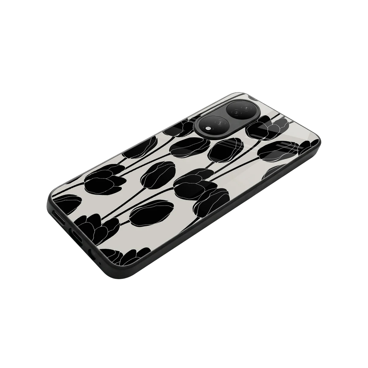 Midnight Rose stylish phone case for Vivo-y100 | glossy glass and slim fit