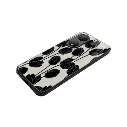 Midnight Rose stylish phone case for Vivo-y100 | glossy glass and slim fit