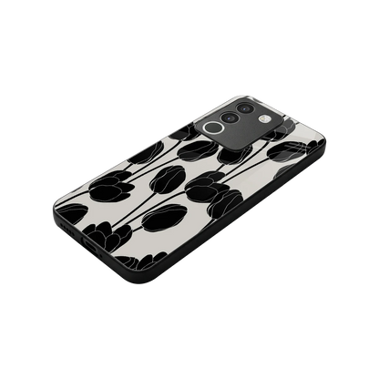 Midnight Rose stylish phone case for vivo y200 5g | glossy glass and slim fit