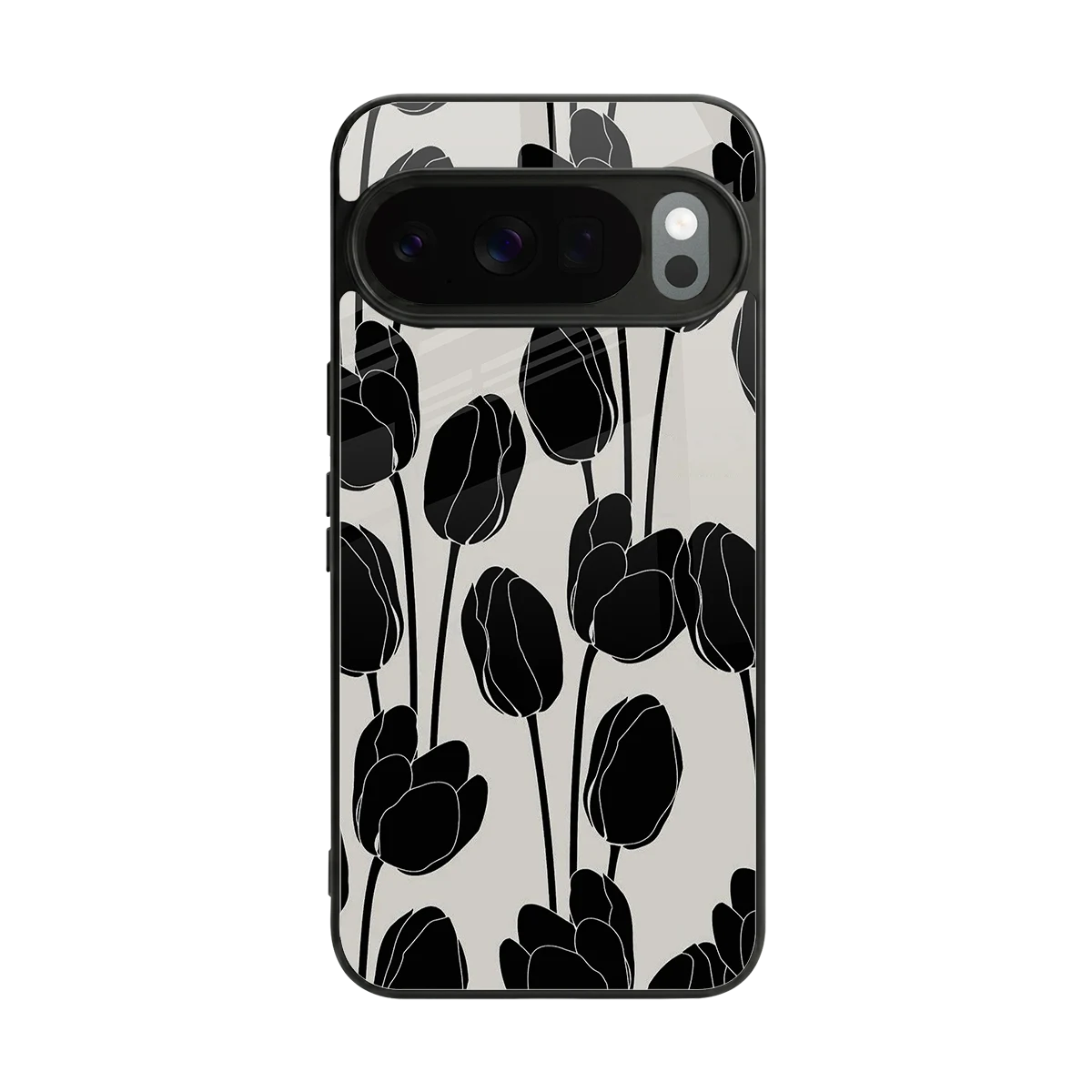 Midnight Rose back phone cover | glass case for google pixel 10 pro