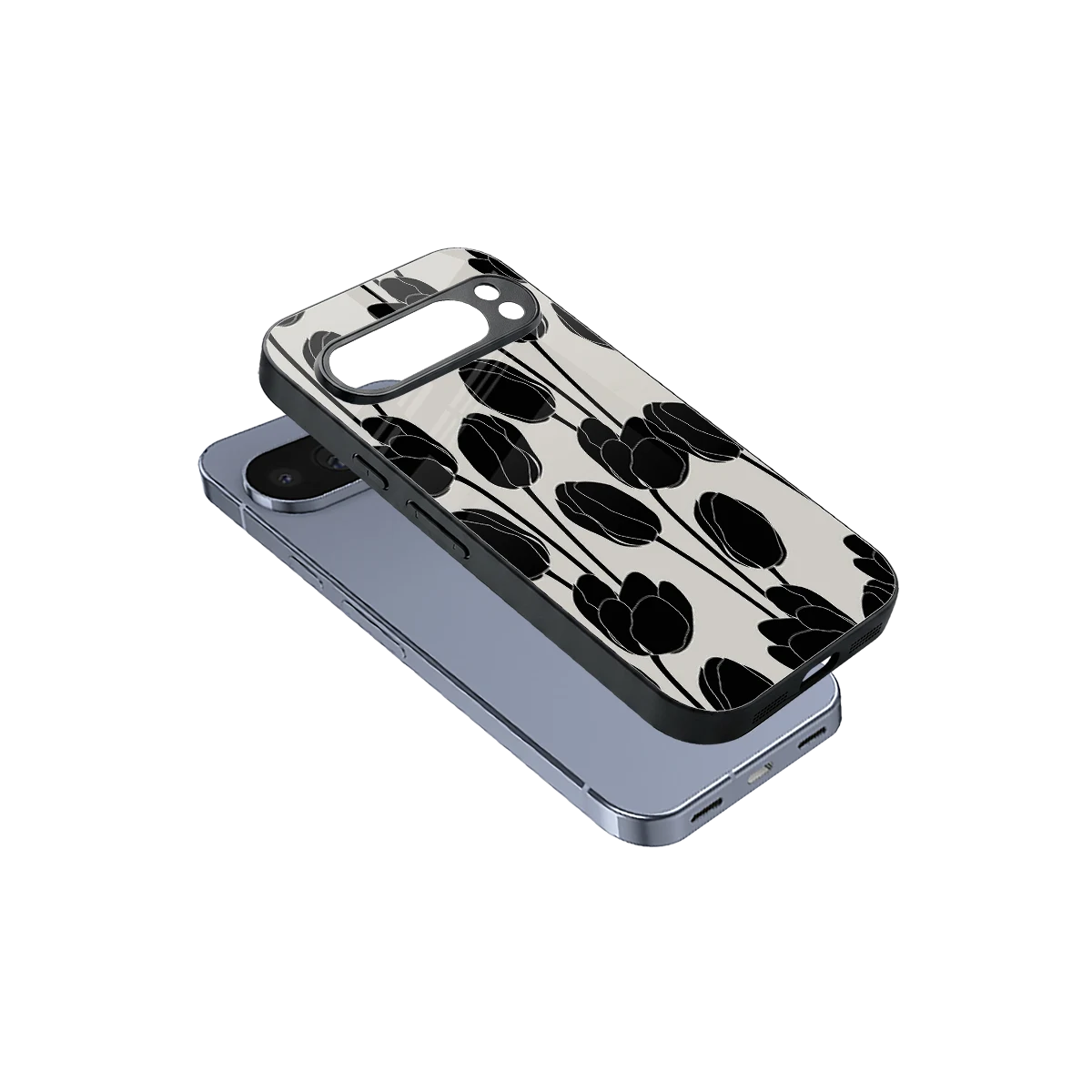 Midnight Rose sleek google pixel 10 pro cover with tempered glass back and TPU edges