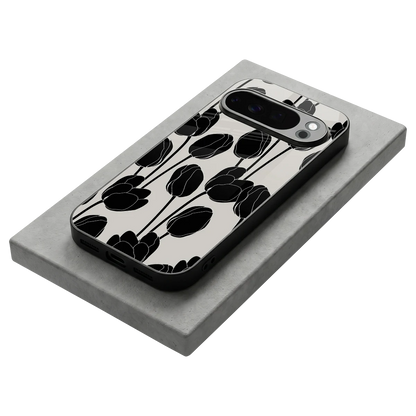 Midnight Rose stylish phone case for google pixel 10 pro | glossy glass and slim fit