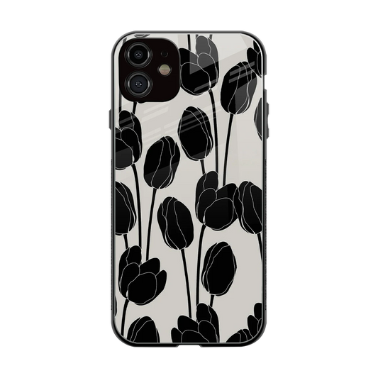 Midnight Rose back phone cover | glass case for iphone 12