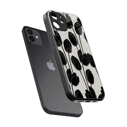 Midnight Rose sleek iphone 11 cover with tempered glass back and TPU edges