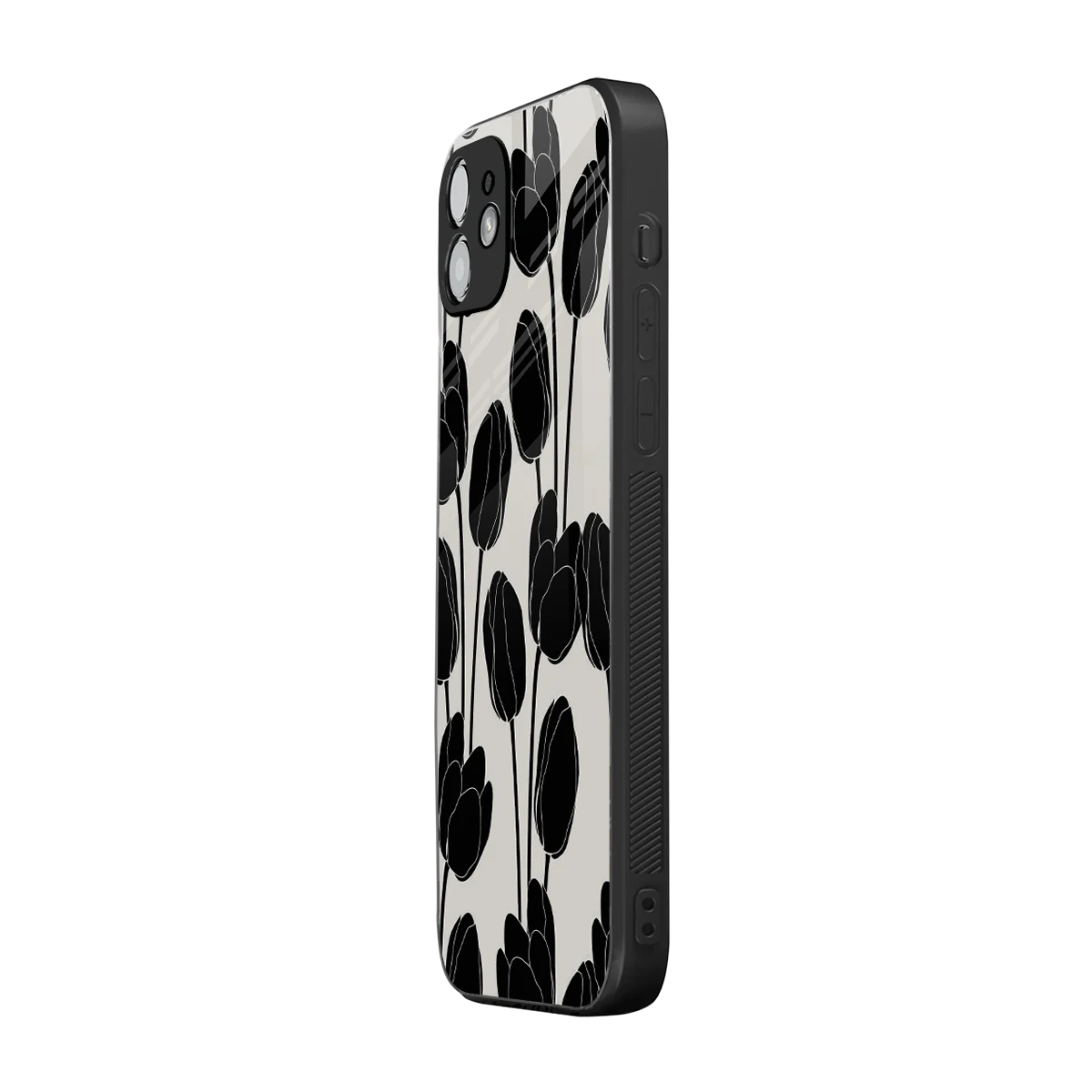 Midnight Rose iphone 12 mobile cover | shockproof glass phone case